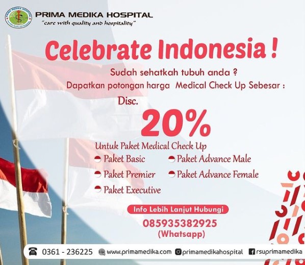 Celebrate Indonesia Dapatkan diskon 20% Paket Medical Check Up hanya di Prima Medika Hospital