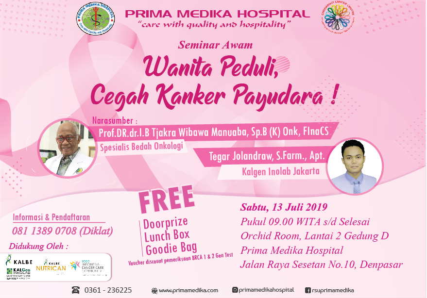  seminar awam, "Wanita Peduli, Cegah Kanker Payudara"
