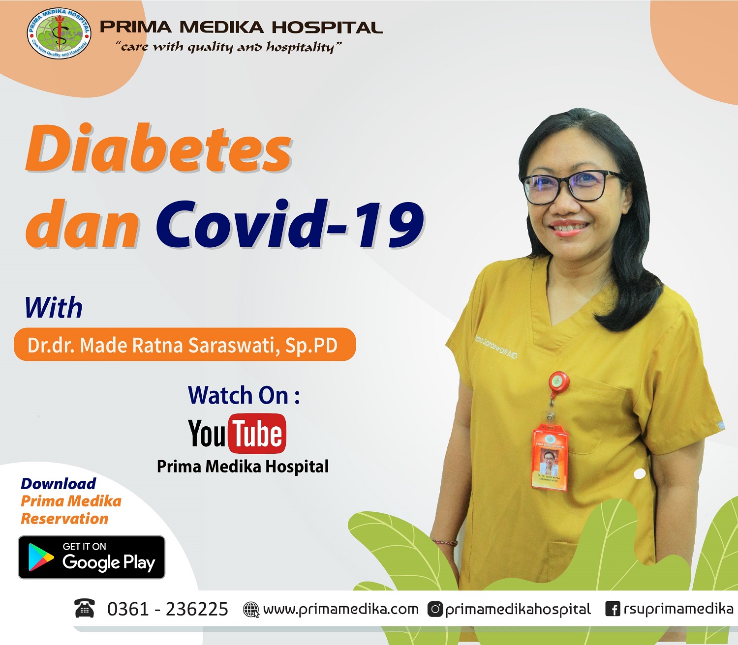Yuk Ketahui apa itu Diabetes dan Covid-19 bersama dr. Made Ratna Saraswati, Sp.PD