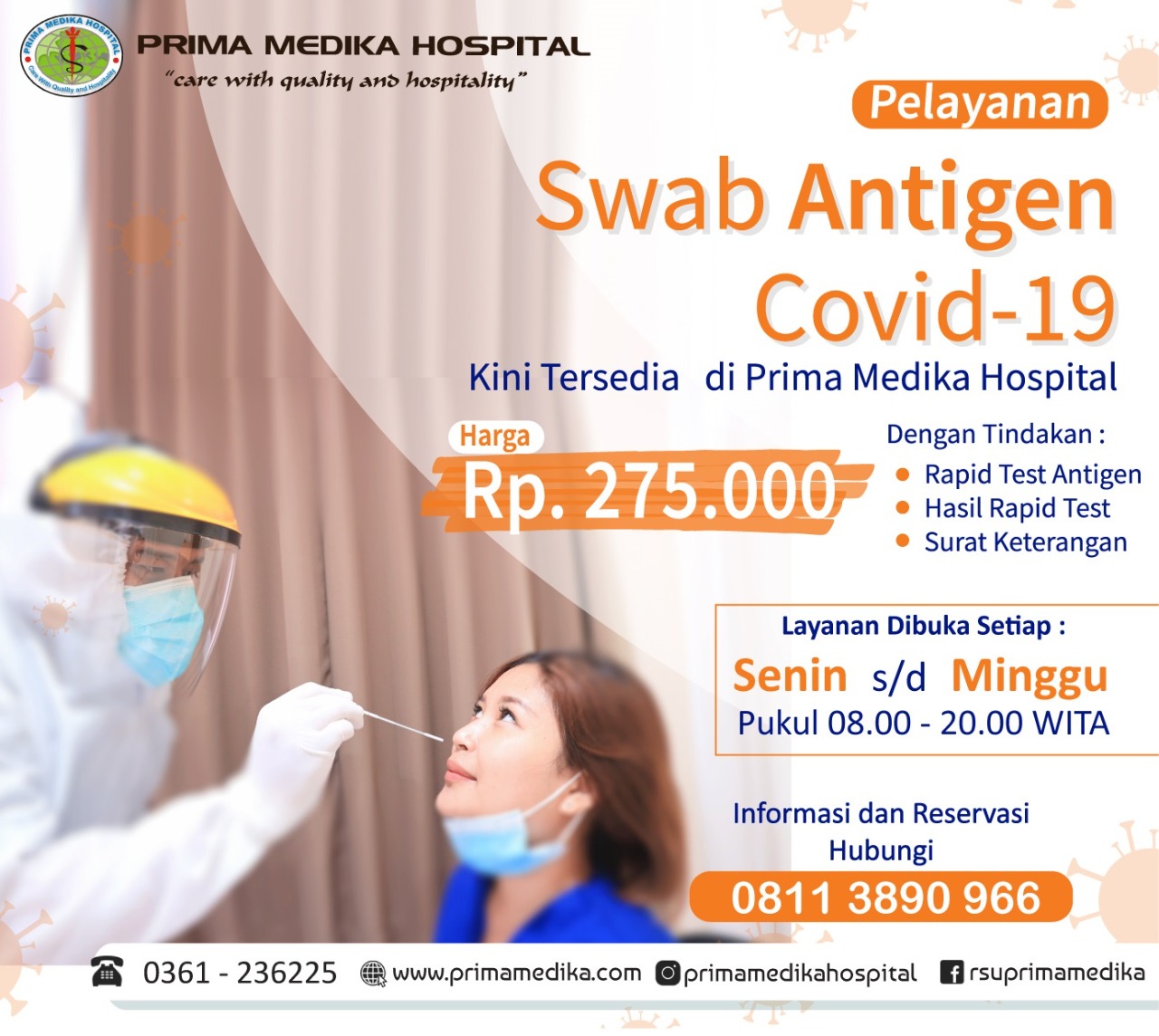 Pelayanan SWAB Antigen Prima Medika Hospital